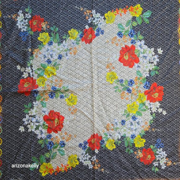 NWOT Johnny Was Silk Scarf Matroyshka Nesting Dolls #9 - Picture 5 of 10